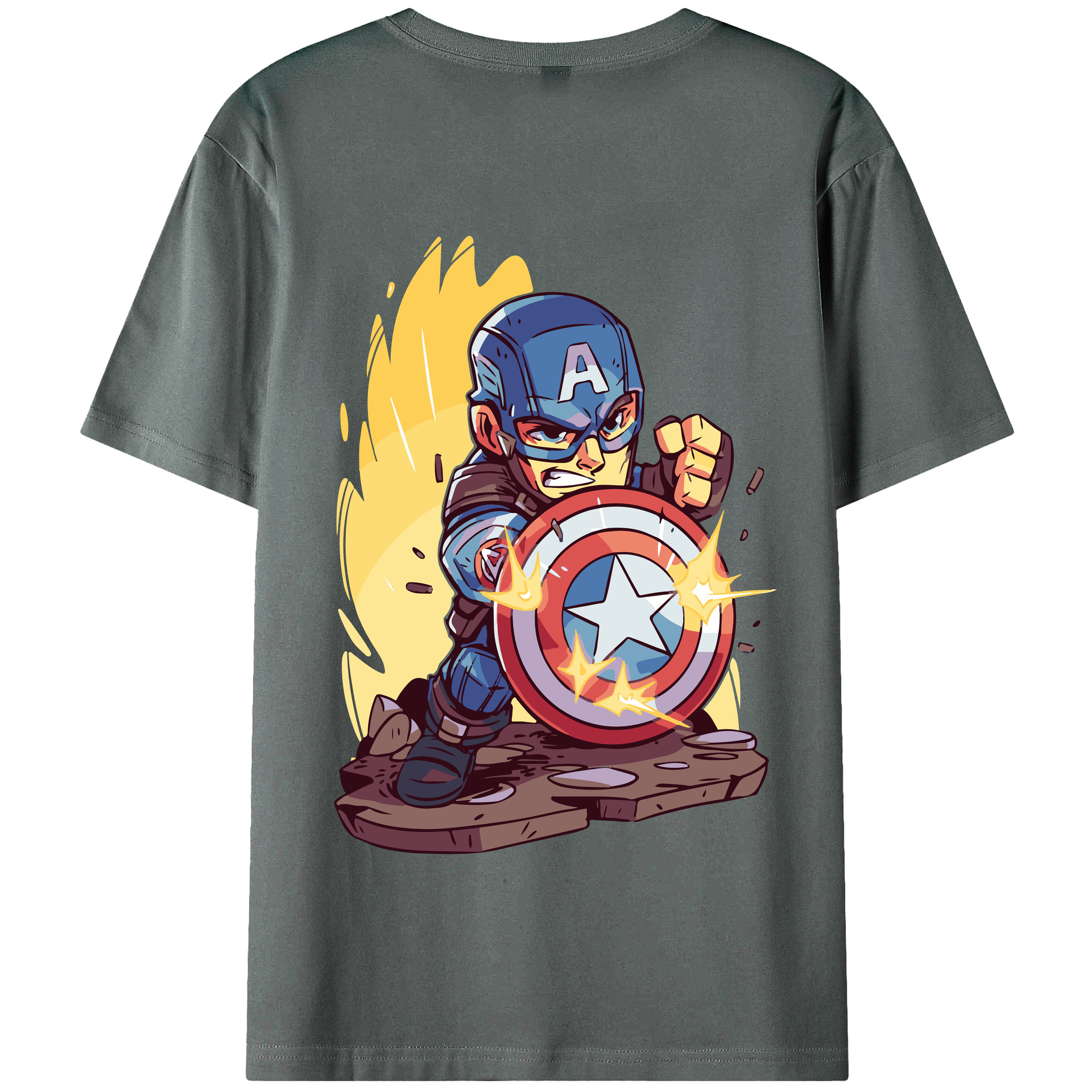 （画像用） アベンジャーズ The Avengers 綿100％半袖Tシャツ（背面プリント）